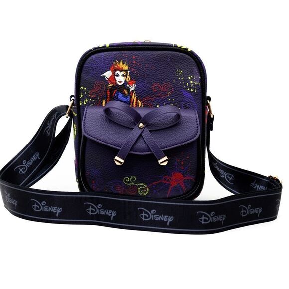 Disney Villains Evil Queen Apple Crossbody Bag Floral Bow Bag NWT WondaPOP Luxe - Picture 8 of 8